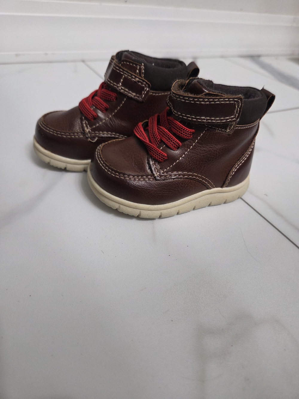Carter's Brown Boots with Red Laces